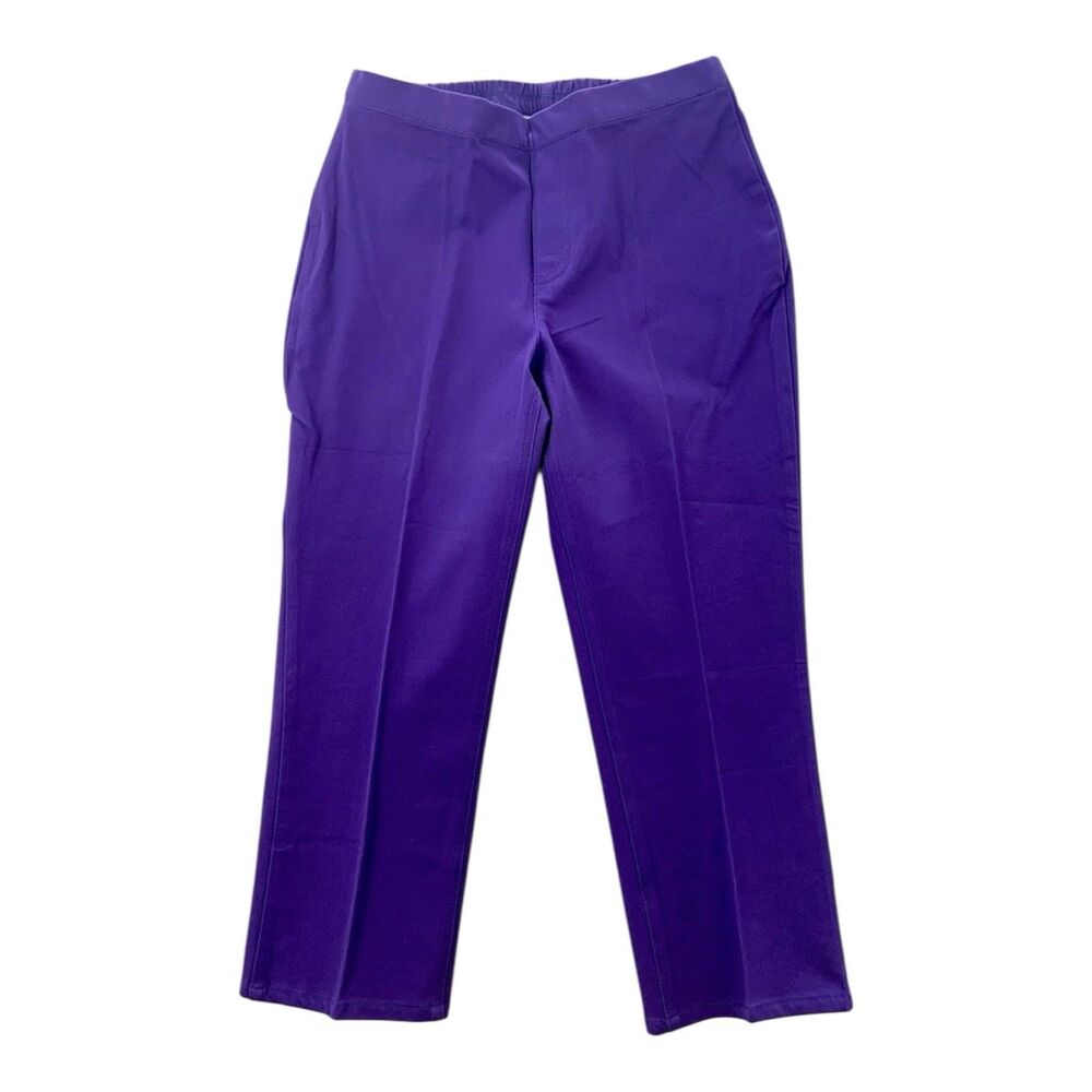 Isaac Mizrahi Live! Purple Capri Pants Cotton Spandex Stretch Size 10